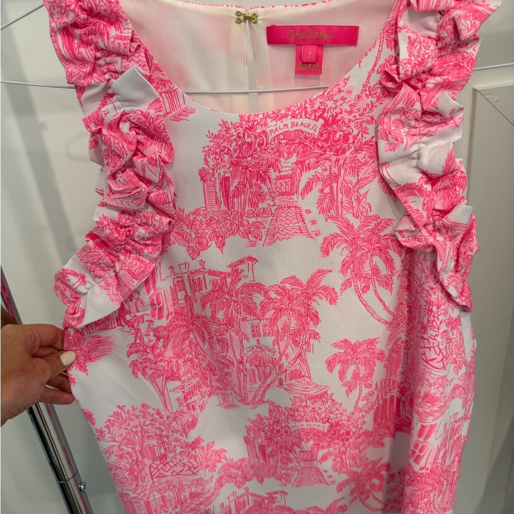 Lilly Pulitzer Pink and White Tropical Tank